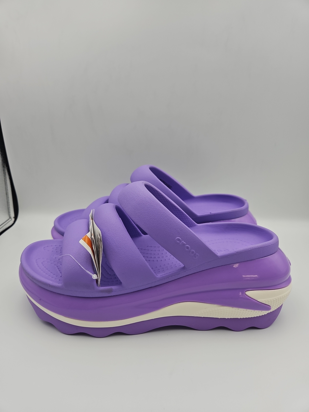 Crocs Women’s Platform Slide Sandals — Purple
